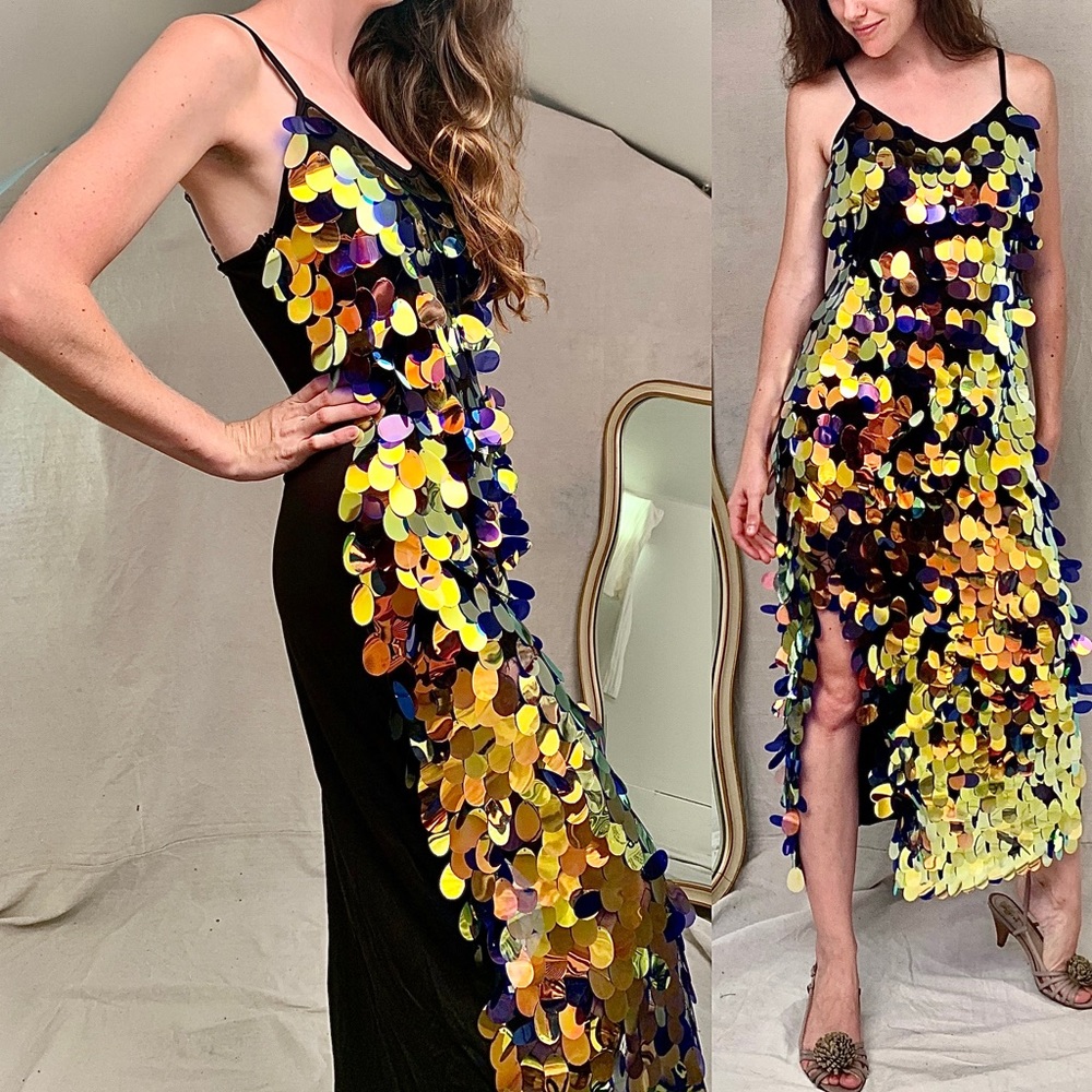 Boutique Sequin Maxi Slip Dress - Picture 2 of 5